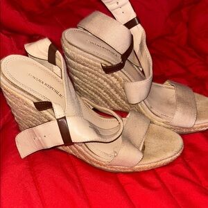 Banana Republic Beige Wedge Sandals